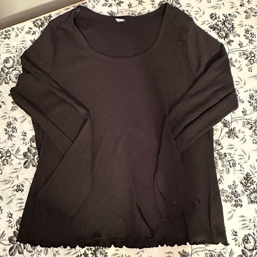 Old Navy Black Crossover Top XL